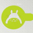 Totoro.jpg TOTORO Coffe stencil / Coffee stencil by TOTORO