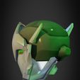 GenjiHelmetBackSideLeft.png Overwatch Genji Helmet for Cosplay