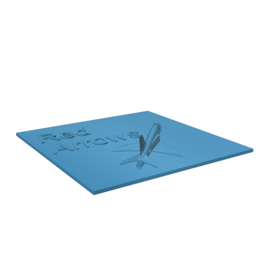 Red Arrow plaque 3D model preview