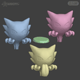 Haunter_models.png Haunter Chibi 3 models Pokemon Ghost Halloween
