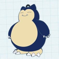 snorlax-keychain.png Archivo STL Llavero Snorlax・Modelo de impresión 3D para descargar