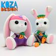 InShot_20240205_175635603.jpg Bunny Brothers, cute baby rabbits and their articulated carrot keychain