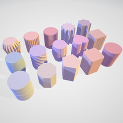 Knipsel.png STL file 15 different, simple shot glasses・Model to download and 3D print