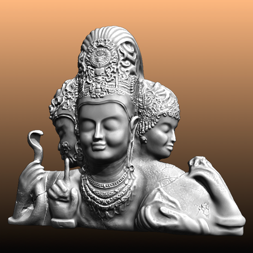 2021-02-22_05-38-03.png Trimurti figurine (HQ for 3D print)