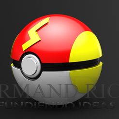 RapidBall.jpg Descargar archivo STL Pokebola funcional RapidBall pokemon • Objeto para impresión 3D, ArmandRich