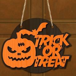 Halloween-door-decor.jpg STL-Datei Halloween : Türdekoration・3D-druckbare Vorlage zum herunterladen
