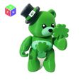 3.jpg Shamrock Wiz Bear - Toy + Keyring (Print-in-Place)