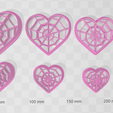 Capture.png Clay Cutter STL File - Cobweb Heart 2 - Halloween Whimsigoth Earring Digital File Download- 8 sizes and 2 Cutter Versions, cookie cutter