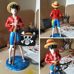monkey d luffy 3D printed.jpg Archivo STL gratis Mono D Luffy・Plan de impresión en 3D para descargar