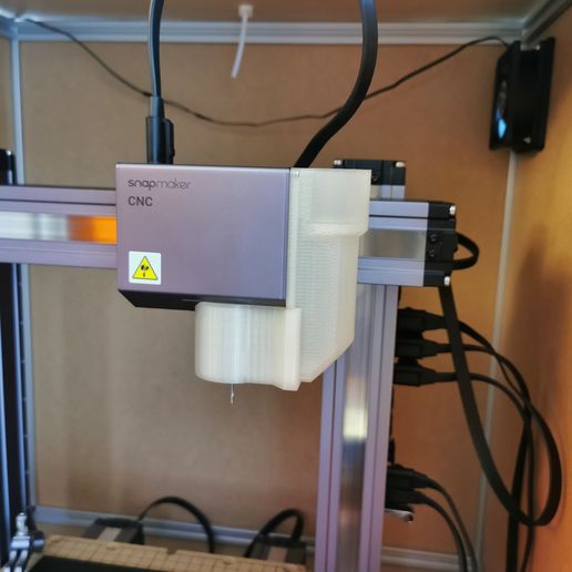 Snapmaker 2.0 CNC vacuum dust shoe - 3D model önizlemesi