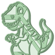 Dino 11_E.png Dinosaur 11 cookie cutter