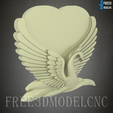 2.png swan with heart 3D STL Model for CNC Router Engraver Carving Machine Relief Artcam Aspire cnc files ,Wall Decoration