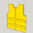 Gilet jaune.PNG Yellow vest for rearview mirror and yellow key ring vest