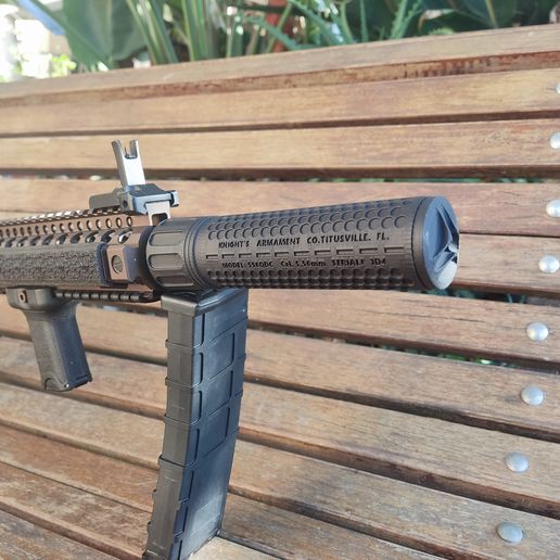 🔫 Knight's Armament KAC QDC Suppressor (Airsoft)・ STL File for