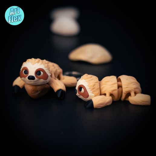 Sloth_02.jpg Flexi Sloth Print In Place STL et 3MF