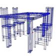 wireframe comedor 1-50.jpg Wooden dining room scale 1:50