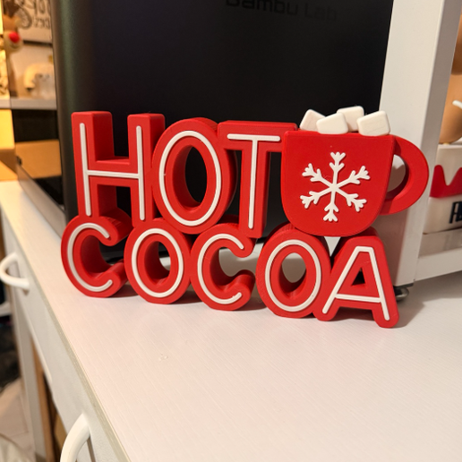 Christmas Hot Cocoa Sign | No AMS Needed | Festive Decor