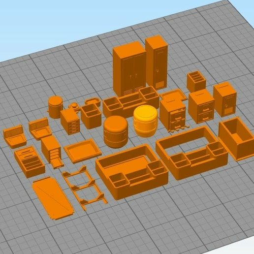 OverviewSet2.png détails de construction postapocalyptique/sci-fi 28mm : meubles en grès set 2