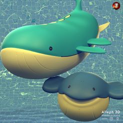 STL file Pokemon Wailmer/ Wailord keychain・3D printable design to  download・Cults