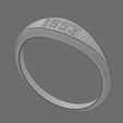 wf0.jpg 1993 class birth year date signet ring US size 8 3D print model