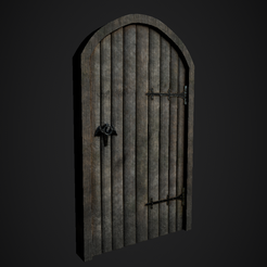 0.png STL file Medieval Door・3D printer model to download