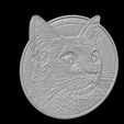 3.jpg Cat Portrait Relief Medallion Sculpture