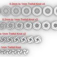 Grasshopper-Trefoil-Knots-and-Variants.jpg Variety of Trefoil Knots Types and Sizes