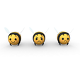 1.png Low Poly Bee Cartoon Expressions - Happy, Sad, Angry