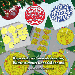 fellfree.png STL file Christmas Decoration Pack・Design to download and 3D print
