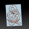 snakeLotus2.jpg snake pendant model of bas-relief