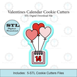 Etsy-Listing-Template-STL.png Valentines Calendar Hearts Balloon Cookie Cutters | STL Files