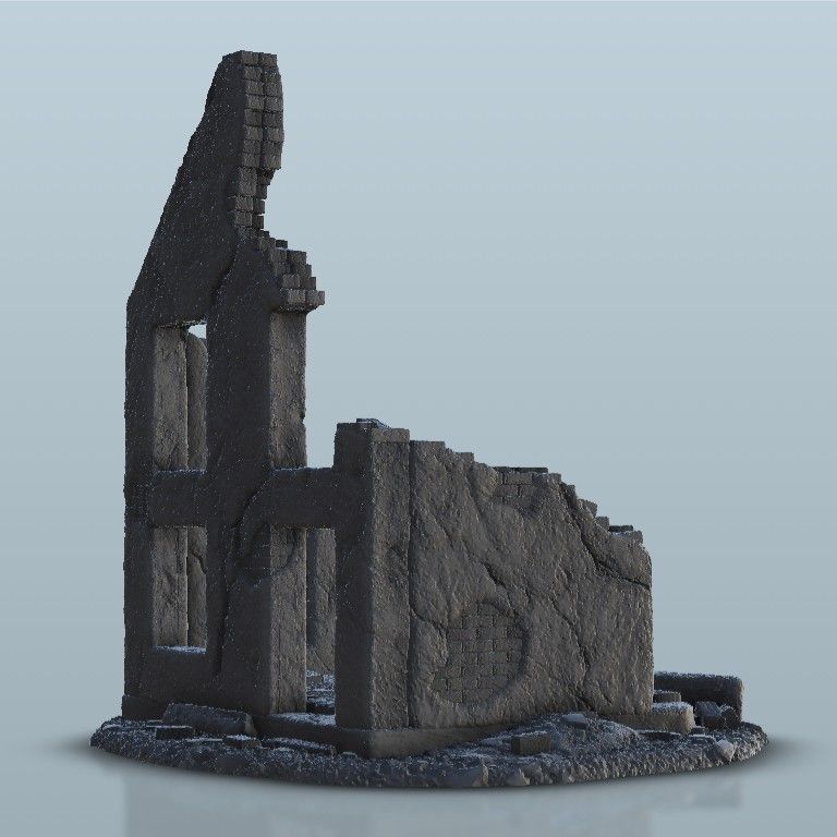 6.jpg Download STL file Ruin of house 7 - Flames of war Bolt Action Empire baroque Age of Sigmar Modern Warhammer • 3D print design, Hartolia-Miniatures