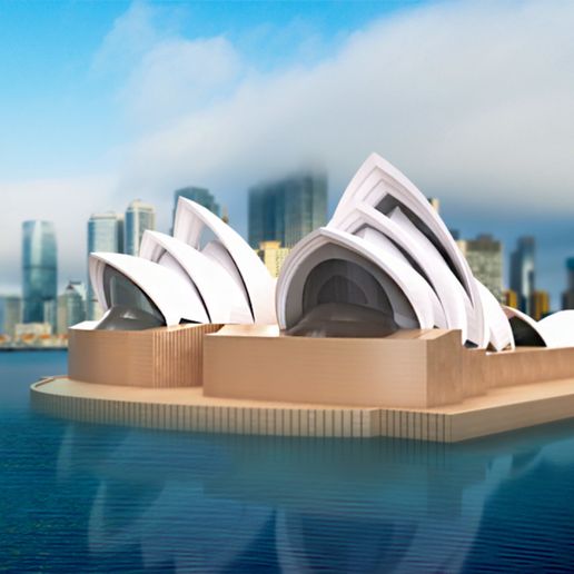 Sydney Opera House - 3D model önizlemesi