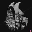 14.jpg Wolf Mask - Japanese Samurai Mask - Oni Tiger Mask - Halloween 3D print model