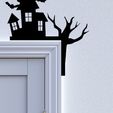 door-4688648_1920.jpg HALLOWEEN MURAL DECORATION haunted manor door tree