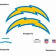 chargers.jpg Printable High Resolution NFL Helmet Decals Pack 5