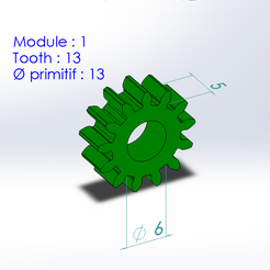 1M-13T-6x5.png Spur gear module 1 teeth 13