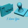 s57-0.png Stamp 57 - Love You - Fondant Decoration Maker Toy