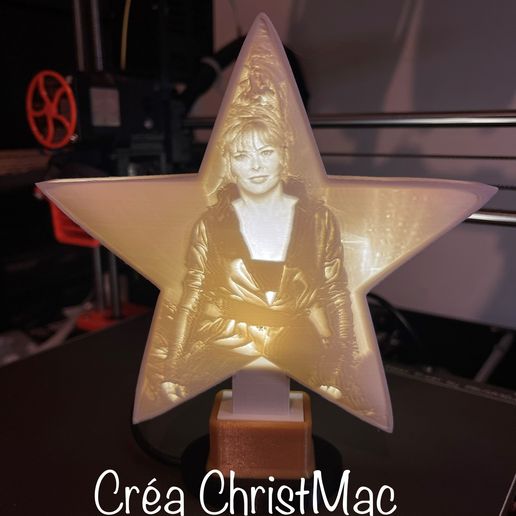 lithophanie star Mylène Farmer 3D model