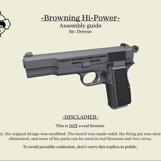 Browning Hi-Power Deluxe レプリカ Browning Hi Power MK III Pistol Replica - Corpo Wars
