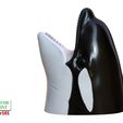 Orca-Pen-Holder-color-1.jpg Orca whale killer whale hollow pen holder 3D printable model