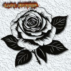 project_20231011_0839285-01.png realistische Rose Wand Kunst Blume Wanddekor 2d Kunst