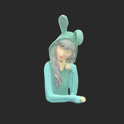bunny-girl.png Anime Bunny Girl-Scanned by Revopoint POP 3 3D Scanner