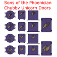 Sons of the Phoenician Chubbv Unicorn Doors oun ean @un @un STL file Sons of the Pheonician Chubby Unicorn Doors・3D printable model to download