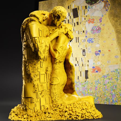 Klimt The kiss 3D model
