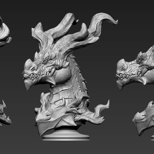 STL file Dragon Head01・3D print design to download・Cults