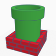 pipepot.png Mario Warp Pipe Flower Pot and Brick Tray