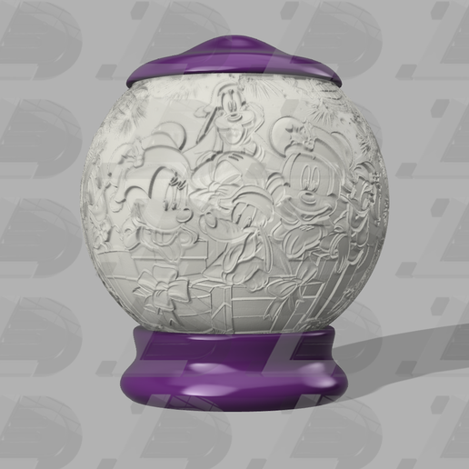 Photo8.png Mickey Christmas night light lithophane