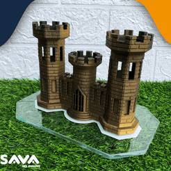 Castillo2.png STL file Army Corps of Engineers Castle Pen Holder・3D print design to download