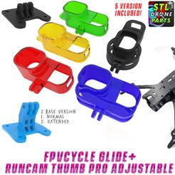 7.-FPVCycle-Glide-Runcam-Thumb-Pro-Adjustable-Mount-1.jpg FPVCycle Glide+ Runcam Thumb Pro Mount